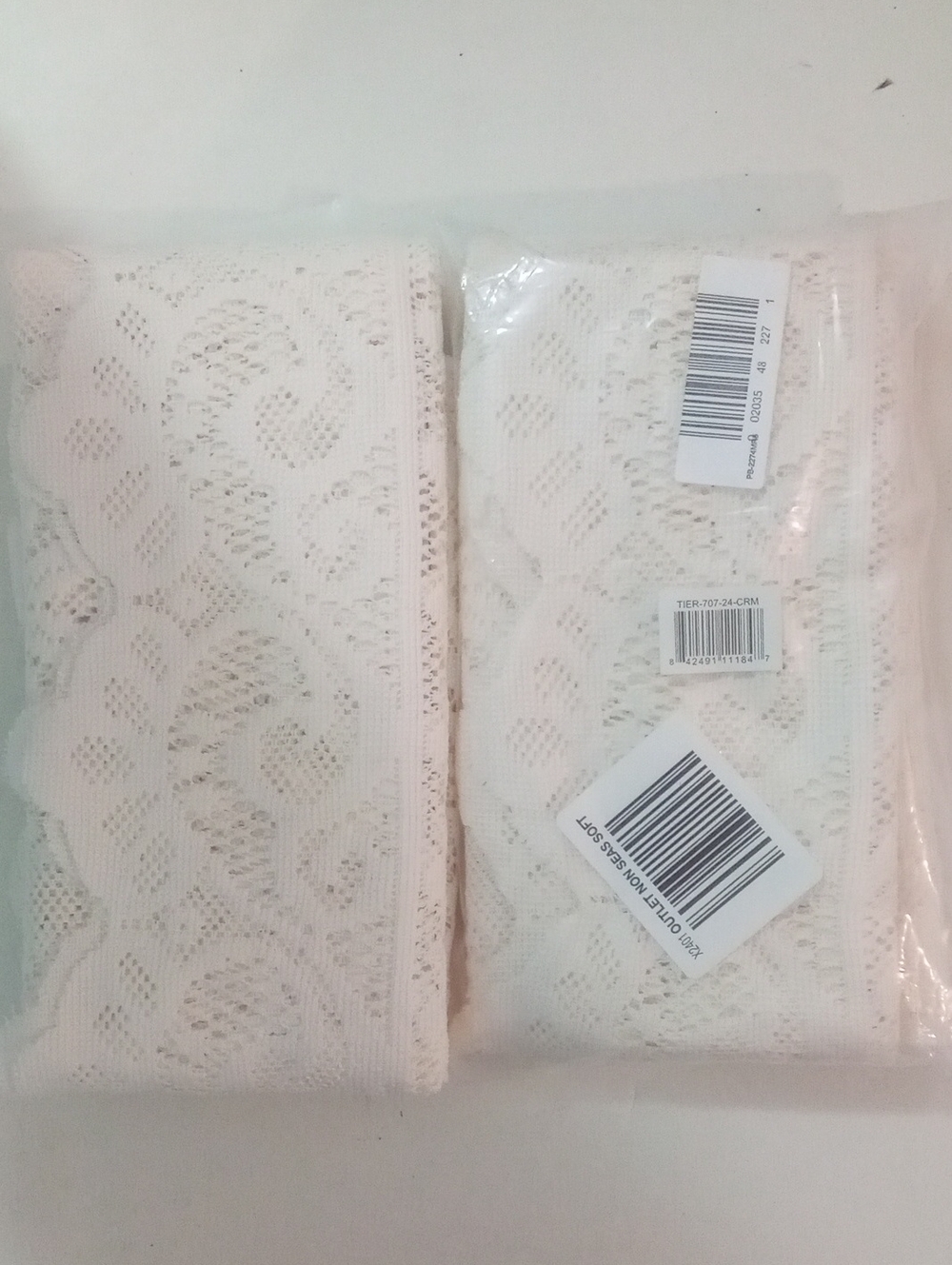 Unbranded 4 Window Curtain Tiers Rod Pocket 25" Long NWT $80